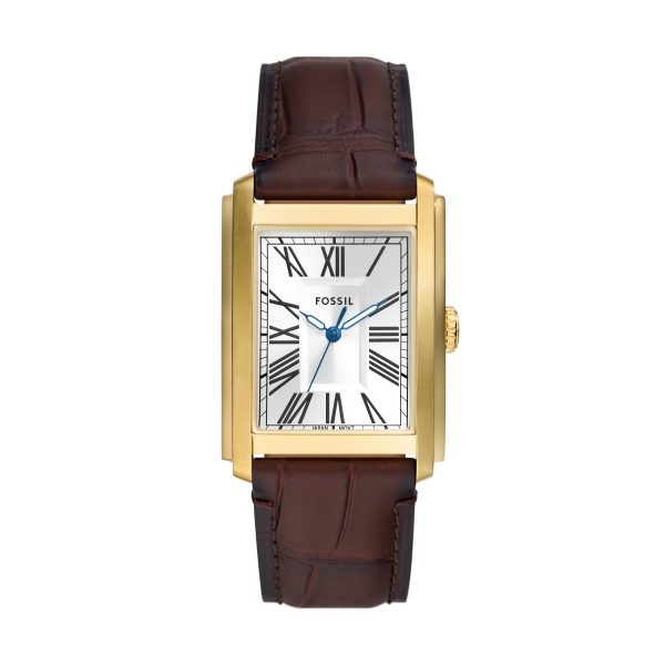 Fossil Carraway 30mm Three-Hand Croco Leather Watch - Preorder