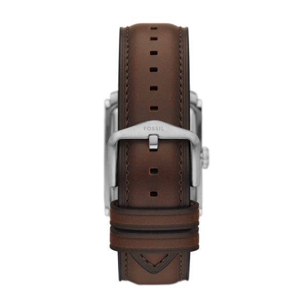Fossil Carraway 30mm Three-Hand Leather Watch - Preorder