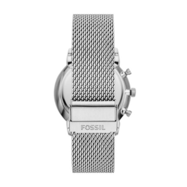 Fossil Neutra 44mm Chronograph Stainless Steel Mesh Watch and Bracelet Box Set - Preorder