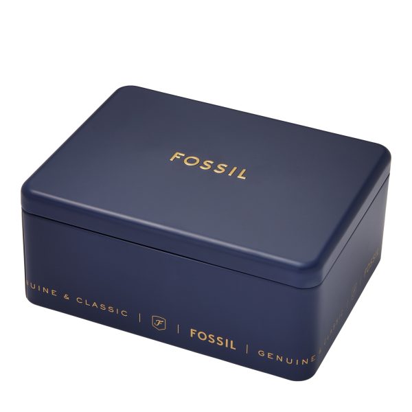 Fossil Neutra 44mm Chronograph Stainless Steel Mesh Watch and Bracelet Box Set - Preorder
