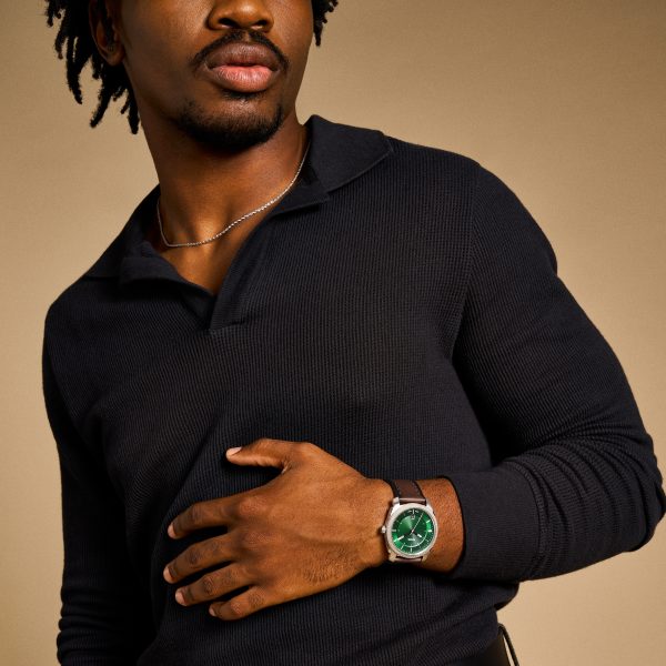 Fossil Machine 42mm Three-Hand Date Leather Watch - Preorder