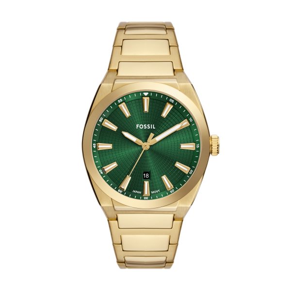 Fossil Everett 42mm Three-Hand Date Stainless Steel Watch - Preorder