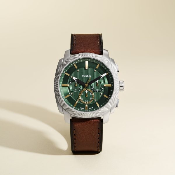 Fossil Machine 44mm Chronograph Leather Watch - Preorder