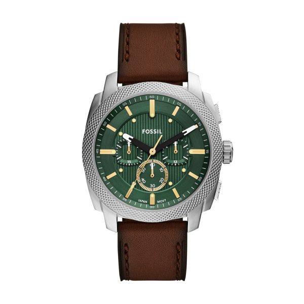 Fossil Machine 44mm Chronograph Leather Watch - Preorder