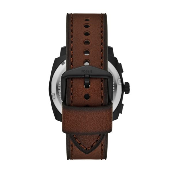 Fossil Machine 44mm Chronograph Leather Watch and Bracelet Set - Preorder