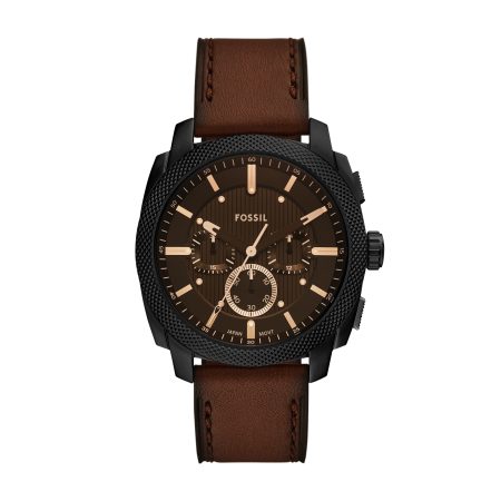Fossil Machine 44mm Chronograph Leather Watch - Preorder