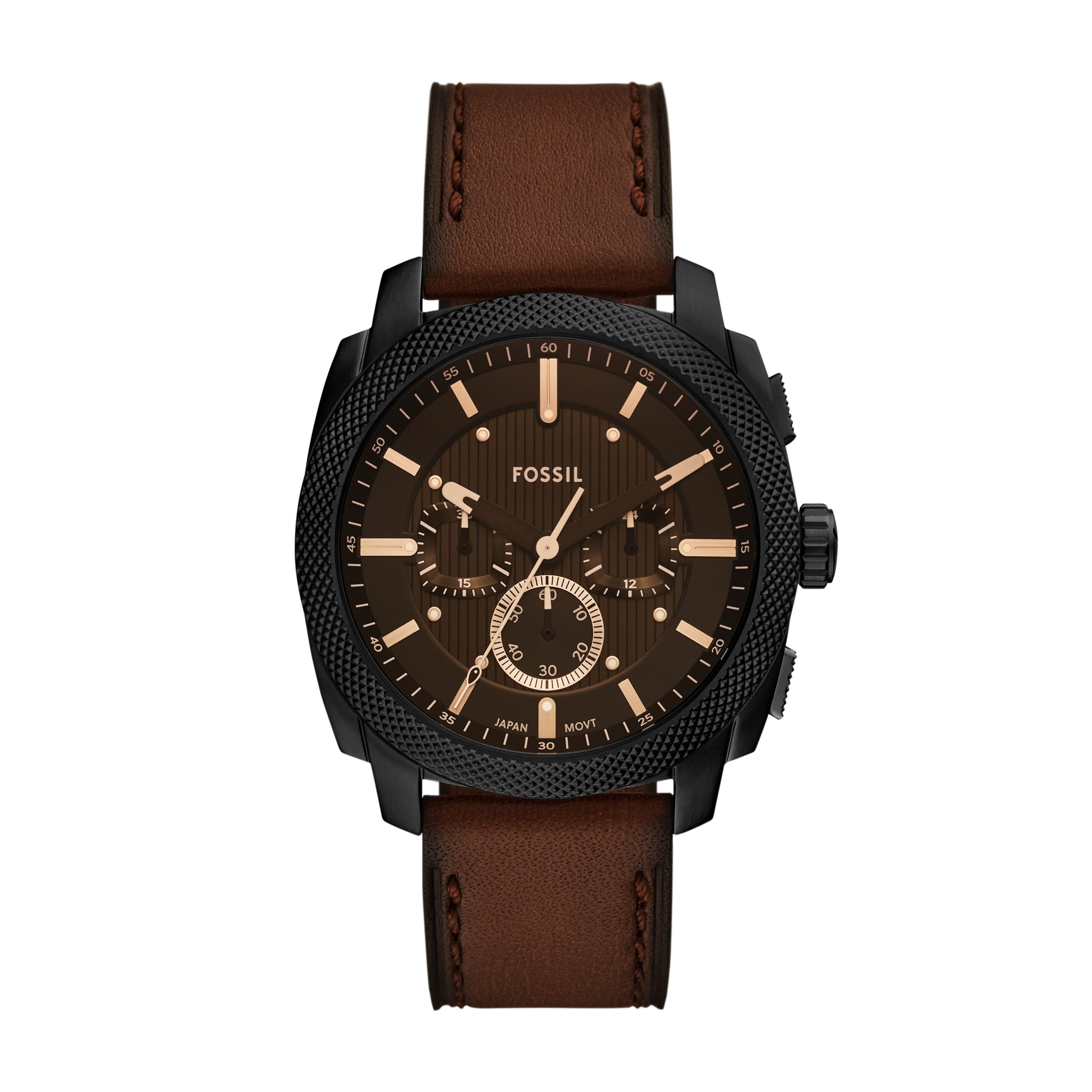 Fossil Machine 44mm Chronograph Leather Watch - Preorder