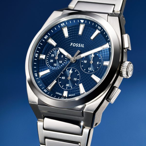 Fossil Everett 44mm Chronograph Stainless Steel Watch - Preorder