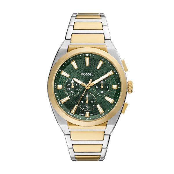 Fossil Everett 44mm Chronograph Stainless Steel Watch - Preorder