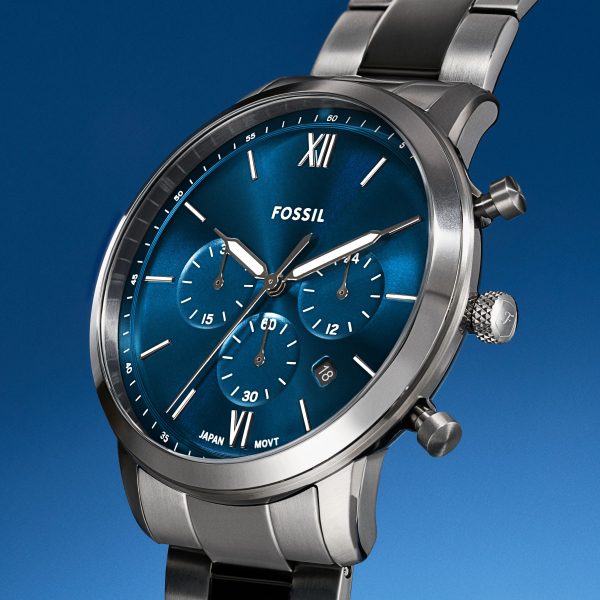 Fossil Neutra 44mm Chronograph Stainless Steel Watch - Preorder