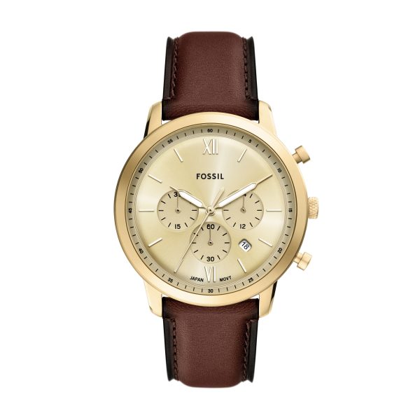 Fossil Neutra 44mm Chronograph Leather Watch - Preorder