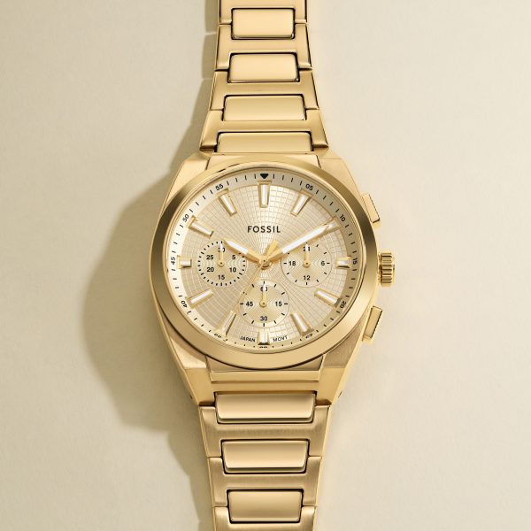 Fossil Everett 44mm Chronograph Stainless Steel Watch - Preorder