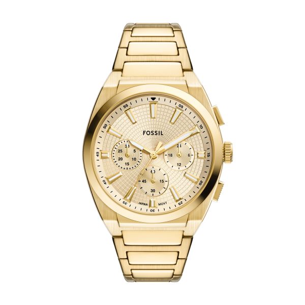 Fossil Everett 44mm Chronograph Stainless Steel Watch - Preorder