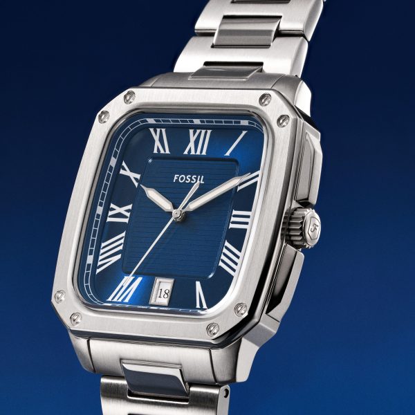 Fossil Crosby 42mm Three-Hand Date Stainless Steel Watch - Preorder