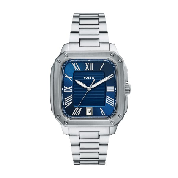 Fossil Crosby 42mm Three-Hand Date Stainless Steel Watch - Preorder