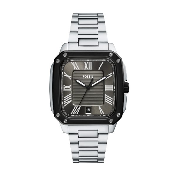 Fossil Crosby 42mm Three-Hand Date Stainless Steel Watch - Preorder