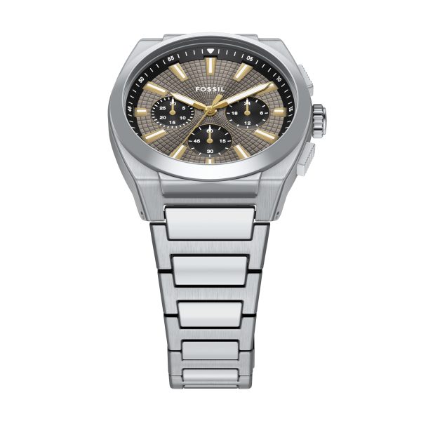 Fossil Everett 44mm Chronograph Stainless Steel Watch - Preorder