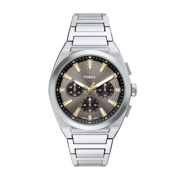Fossil Everett 44mm Chronograph Stainless Steel Watch - Preorder