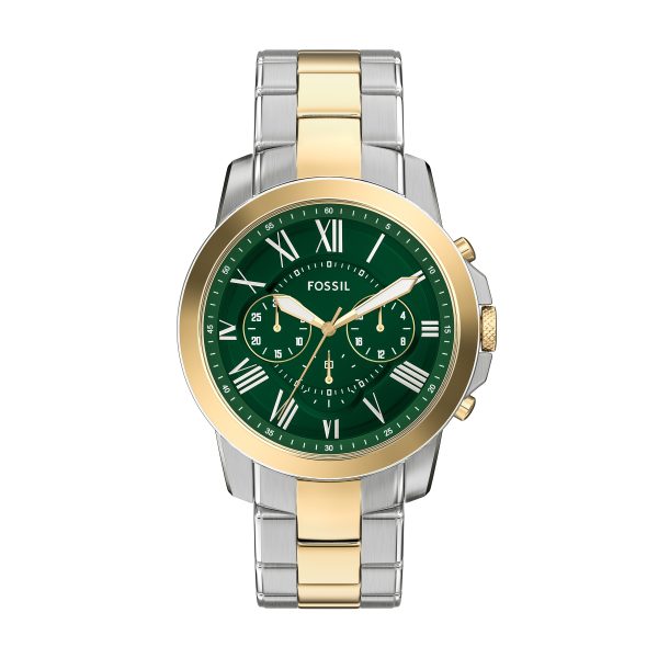 Fossil Grant 44mm Chronograph Stainless Steel Watch - Preorder