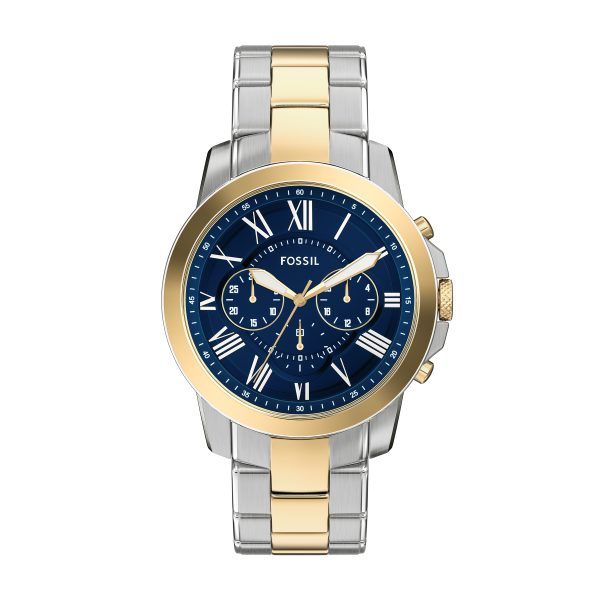 Fossil Grant 44mm Chronograph Stainless Steel Watch - Preorder