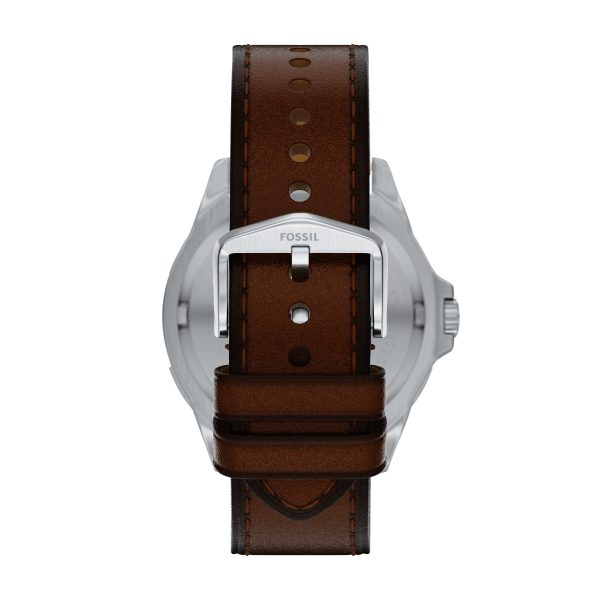 Fossil Garrett 44mm Multifunction Leather Watch - Preorder