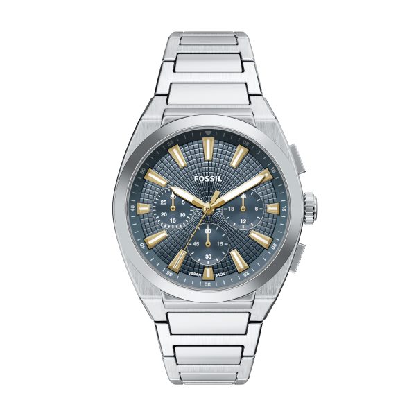 Fossil Everett 44mm Chronograph Stainless Steel Watch - Preorder