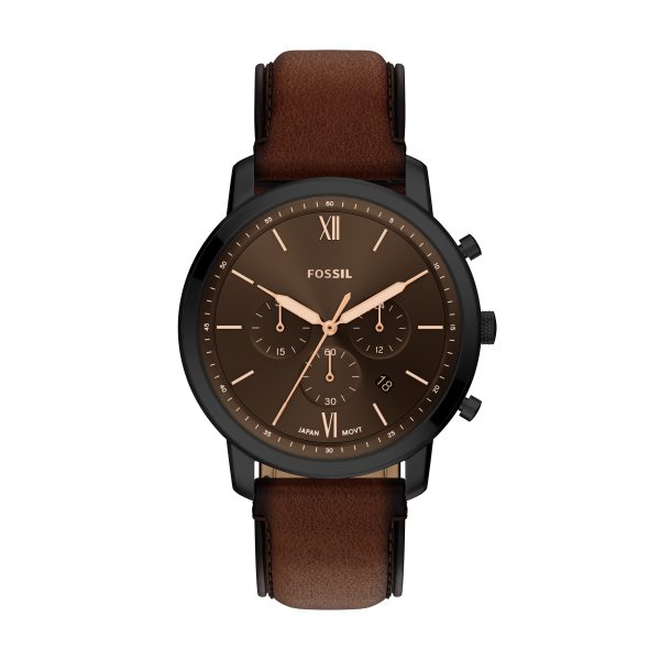 Fossil Neutra 44mm Chronograph Leather Watch - Preorder