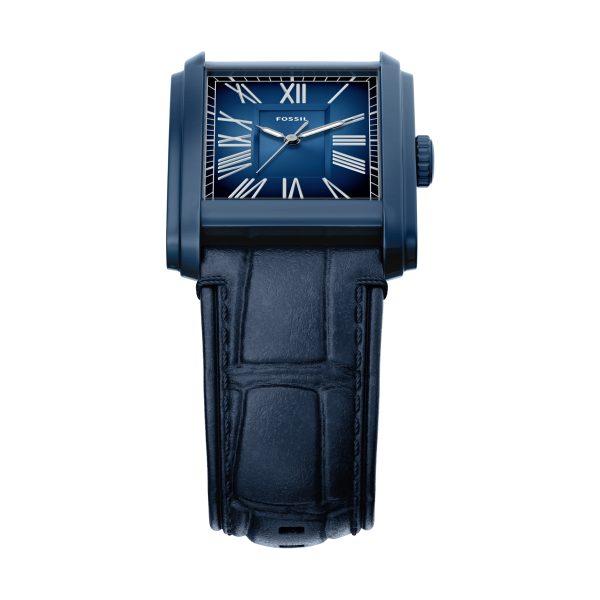 Fossil Carraway 30mm Three-Hand Croco Leather Watch - Preorder