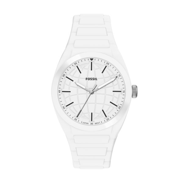 Fossil Everett 42mm Three-Hand Silicone Watch - Preorder