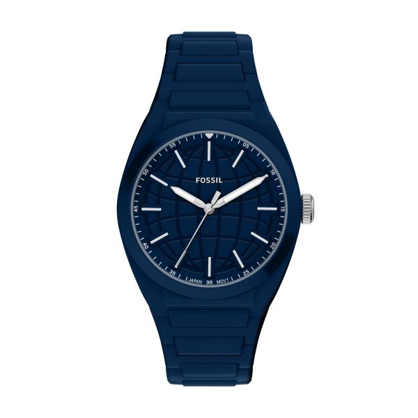 Fossil Everett 42mm Three-Hand Silicone Watch - Preorder
