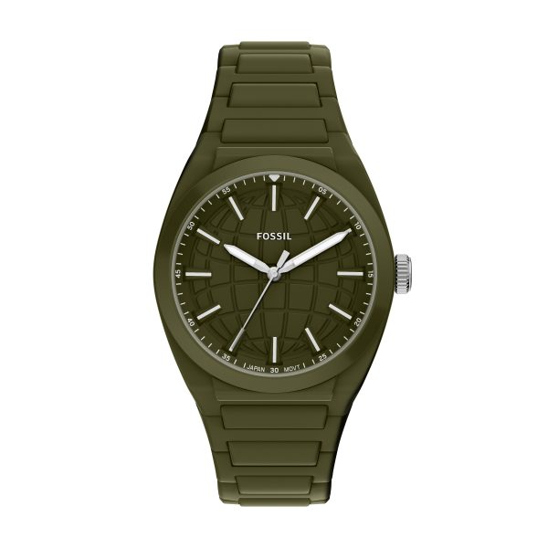 Fossil Everett 42mm Three-Hand Silicone Watch - Preorder
