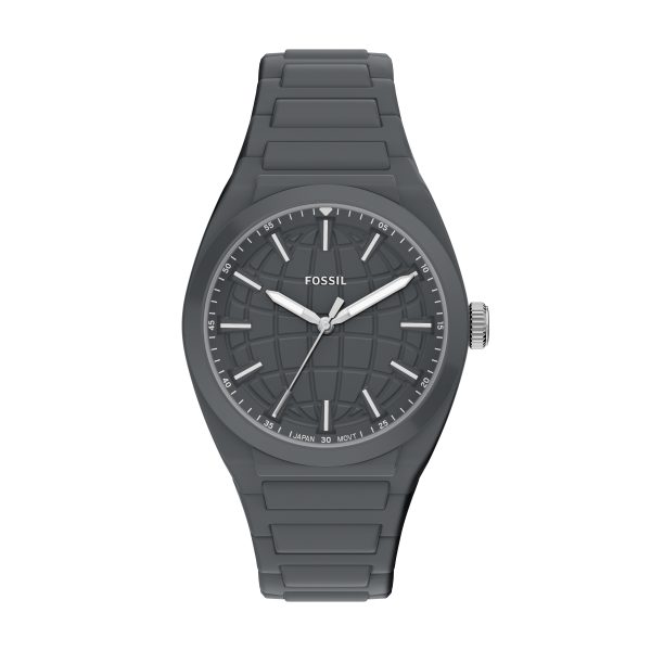 Fossil Everett 42mm Three-Hand Silicone Watch - Preorder