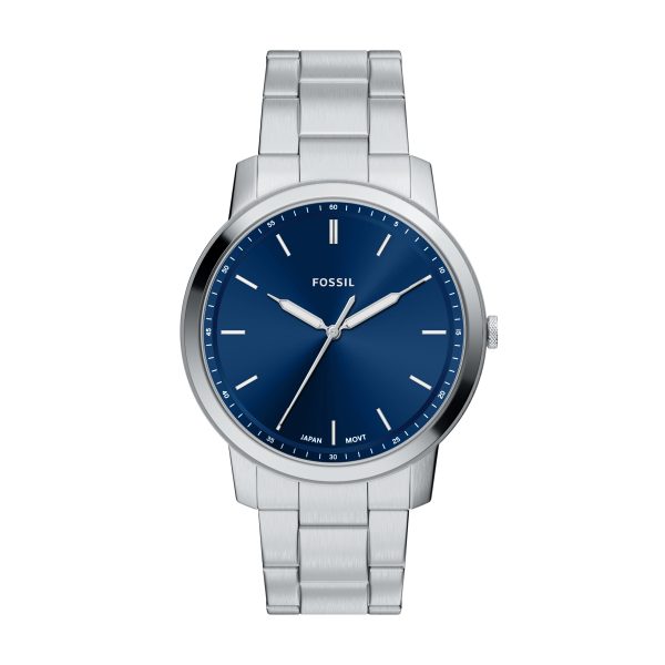 Fossil Minimalist 44mm Three-Hand Stainless Steel Watch - Preorder
