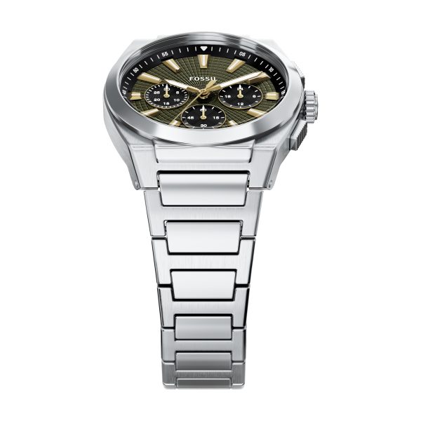 Fossil Everett 44mm Chronograph Stainless Steel Watch - Preorder
