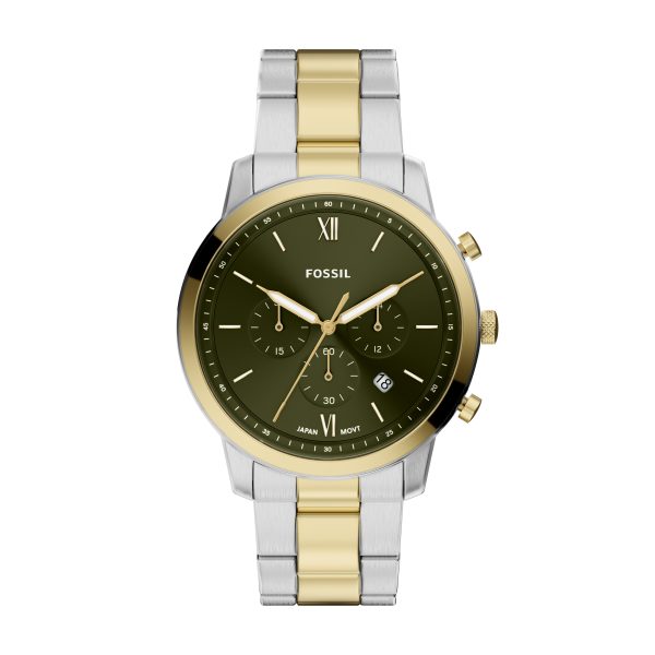 Fossil Neutra 44mm Chronograph Stainless Steel Watch - Preorder