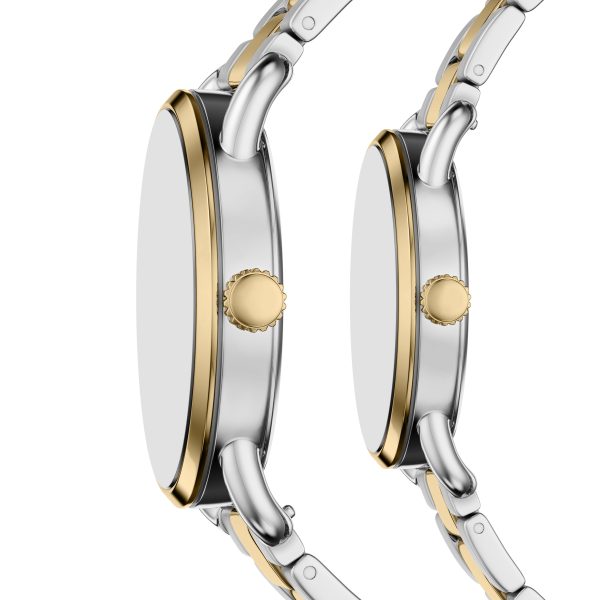 Fossil Copeland 42mm Three-Hand Stainless Steel Watch Set - Preorder