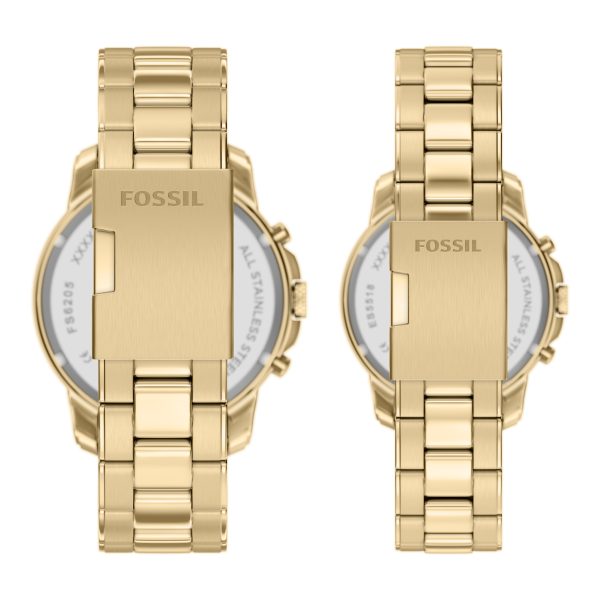 Fossil Grant 44mm Chronograph Stainless Steel Watch Set - Preorder