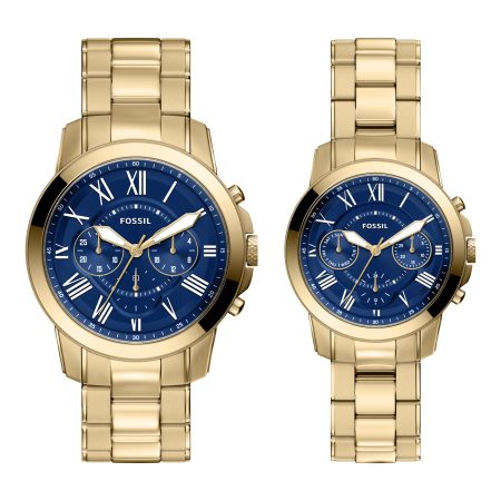 Gold-Tone / Blue Dial