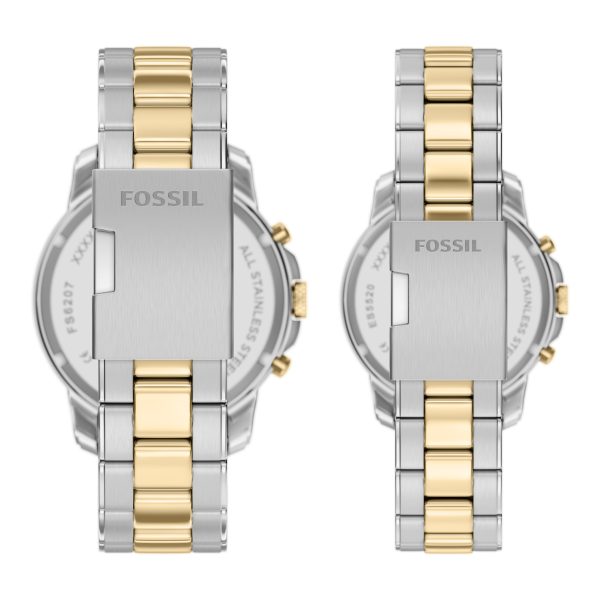 Fossil Grant 44mm Chronograph Stainless Steel Watch Set - Preorder