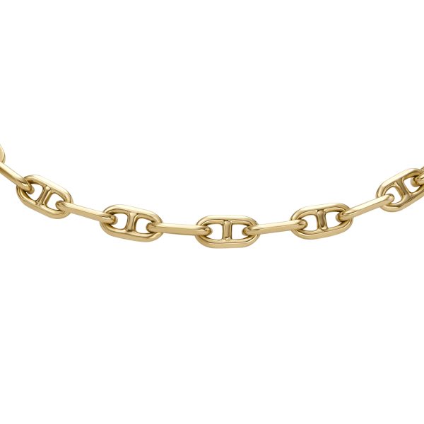 Fossil Heritage Crest Mother-of-Pearl Gold-Tone Brass Chain Bracelet - Preorder