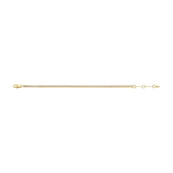 Fossil Ellis Pavé Glitz Gold-Tone Brass Tennis Chain Bracelet - Preorder