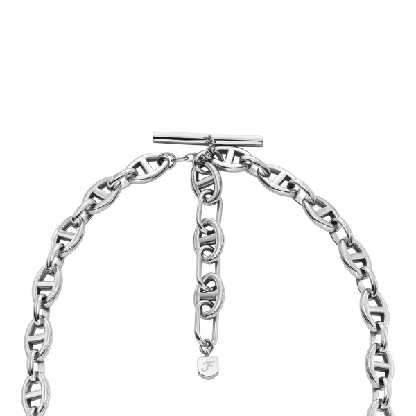 Fossil Heritage D-Link Stainless Steel Chain Necklace - Preorder