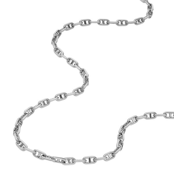 Fossil Heritage D-Link Silver-Tone Brass Chain Necklace - Preorder