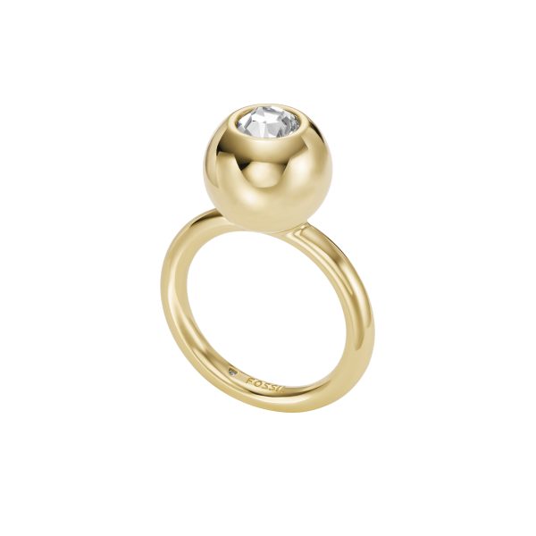 Fossil Bright Baubles Gold-Tone Brass Center Focal Ring - Preorder