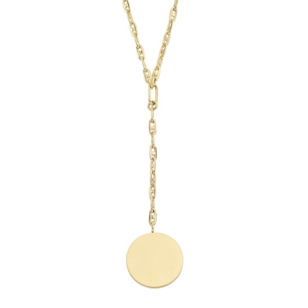 Fossil Heritage D-Link Gold-Tone Stainless Steel Y-Neck Necklace - Preorder