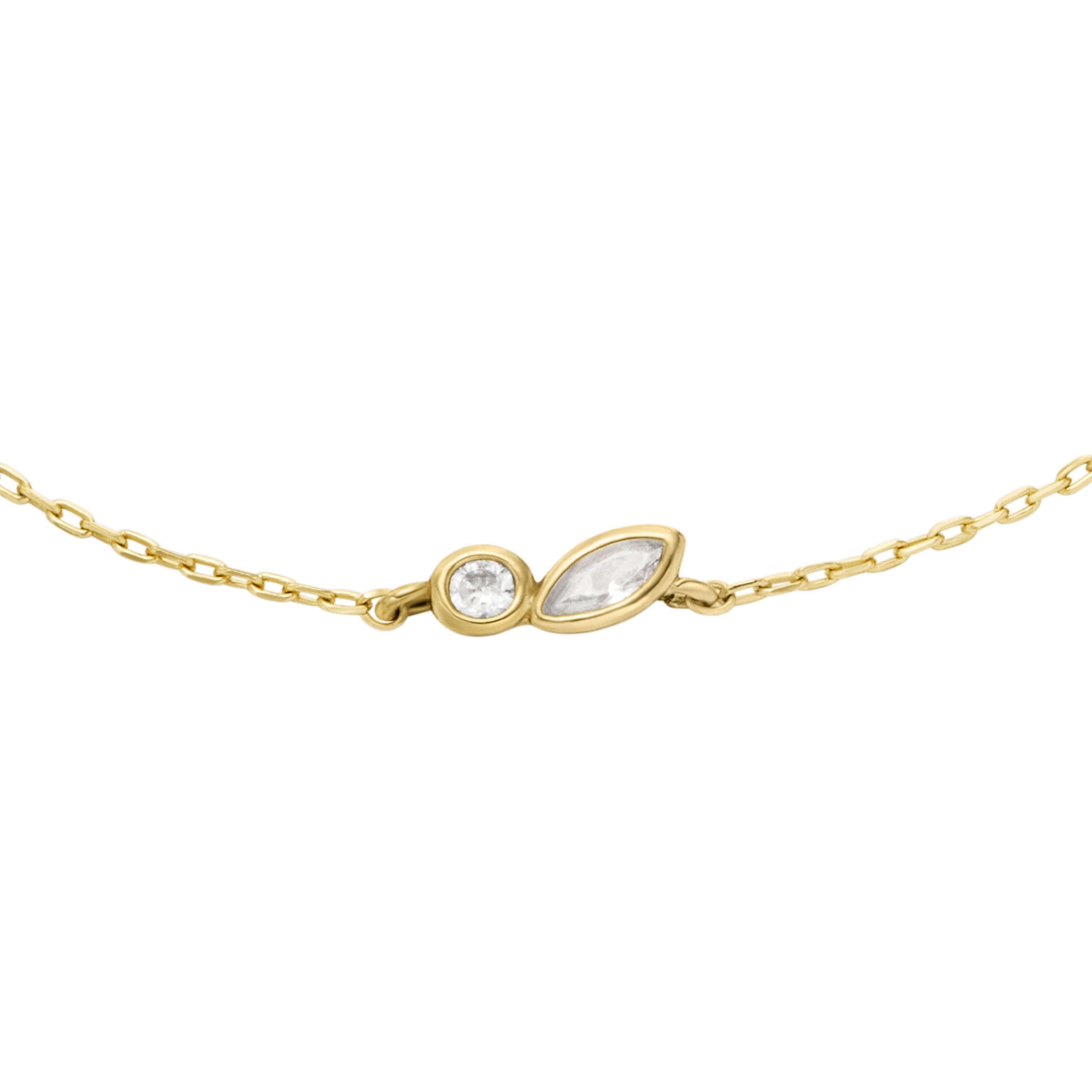 Fossil Ellis Toi Et Moi Gold-Tone Brass Station Bracelet - Preorder - Image 6
