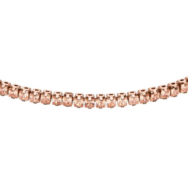Fossil Ellis Pav&eacute; Glitz Rose Gold-Tone Brass Tennis Chain Bracelet - Preorder