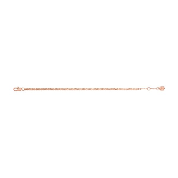 Fossil Ellis Pav&eacute; Glitz Rose Gold-Tone Brass Tennis Chain Bracelet - Preorder