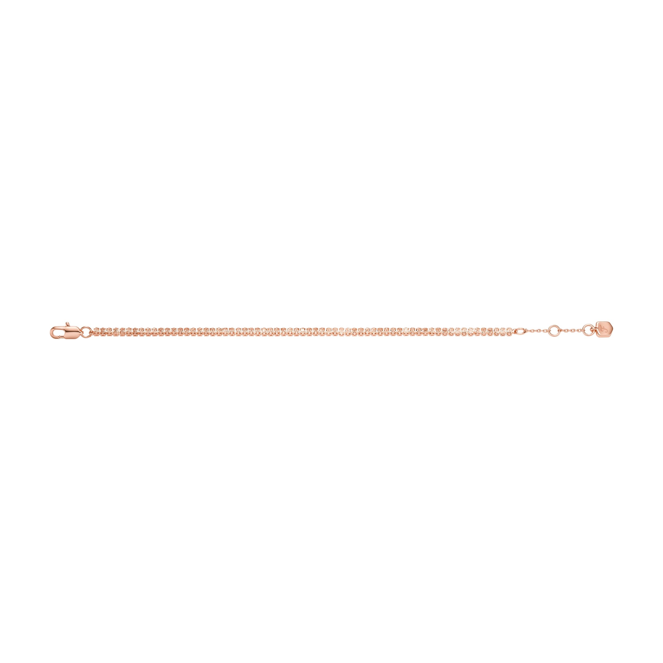 Fossil Ellis Pavé Glitz Rose Gold-Tone Brass Tennis Chain Bracelet - Preorder - Image 4