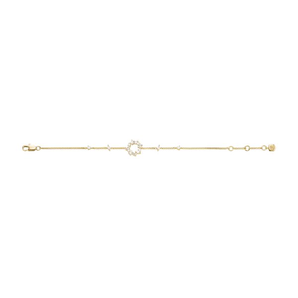 Fossil Ellis Mixed Shapes Gold-Tone Brass Station Bracelet - Preorder